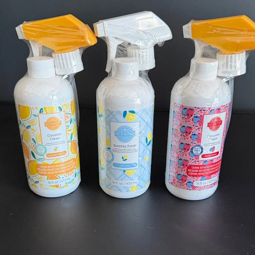 Scentsy Counter Clean and Scentsy Fresh trio - Picture 1 of 7